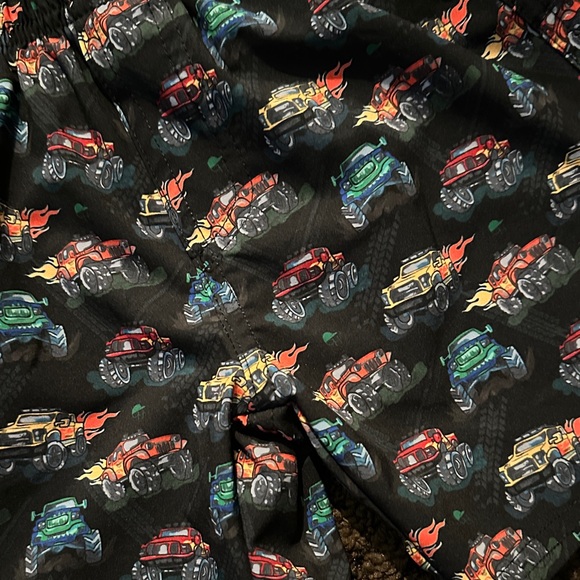 Kids' Black Monster Truck Walk Shorts - Picture 4 of 4